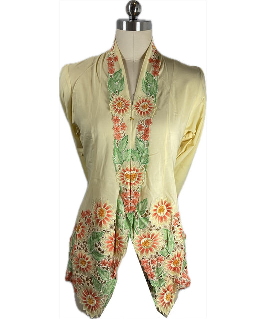 Premium Peranakan Top PPT-M-YELLOW-B66009