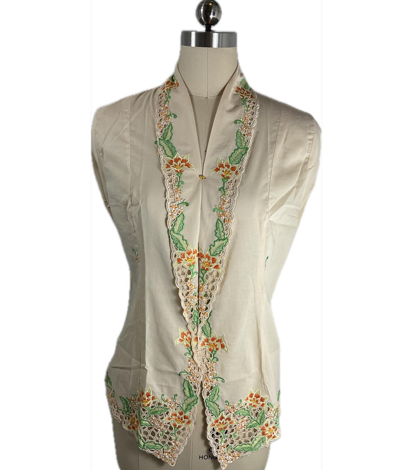 Premium Peranakan Top PPT-M-BEIGE-B66010