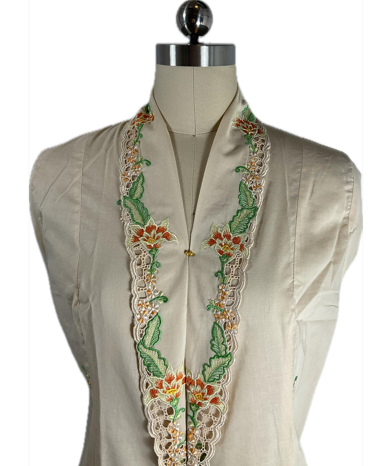 Premium Peranakan Top PPT-M-BEIGE-B66010