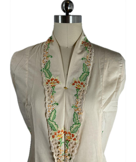 Premium Peranakan Top PPT-M-BEIGE-B66010