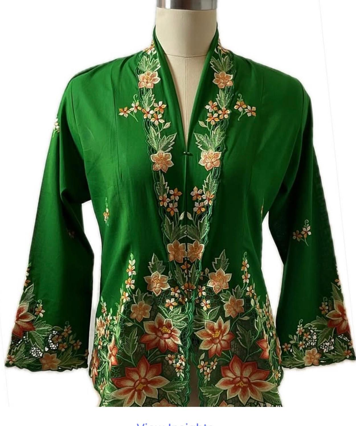 Premium Peranakan Top PPT-M-GREEN-B66003