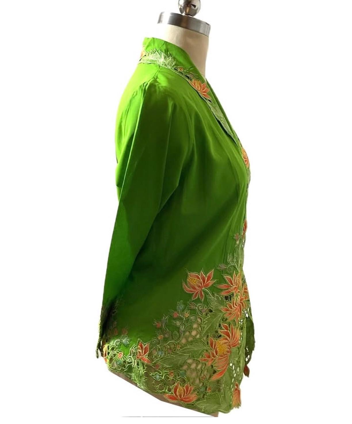 Premium Peranakan Top PPT-M-GREEN-B66004
