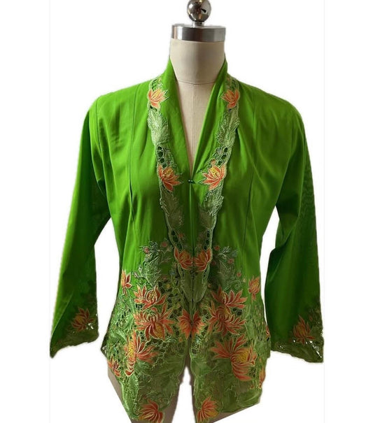 Premium Peranakan Top PPT-M-GREEN-B66004