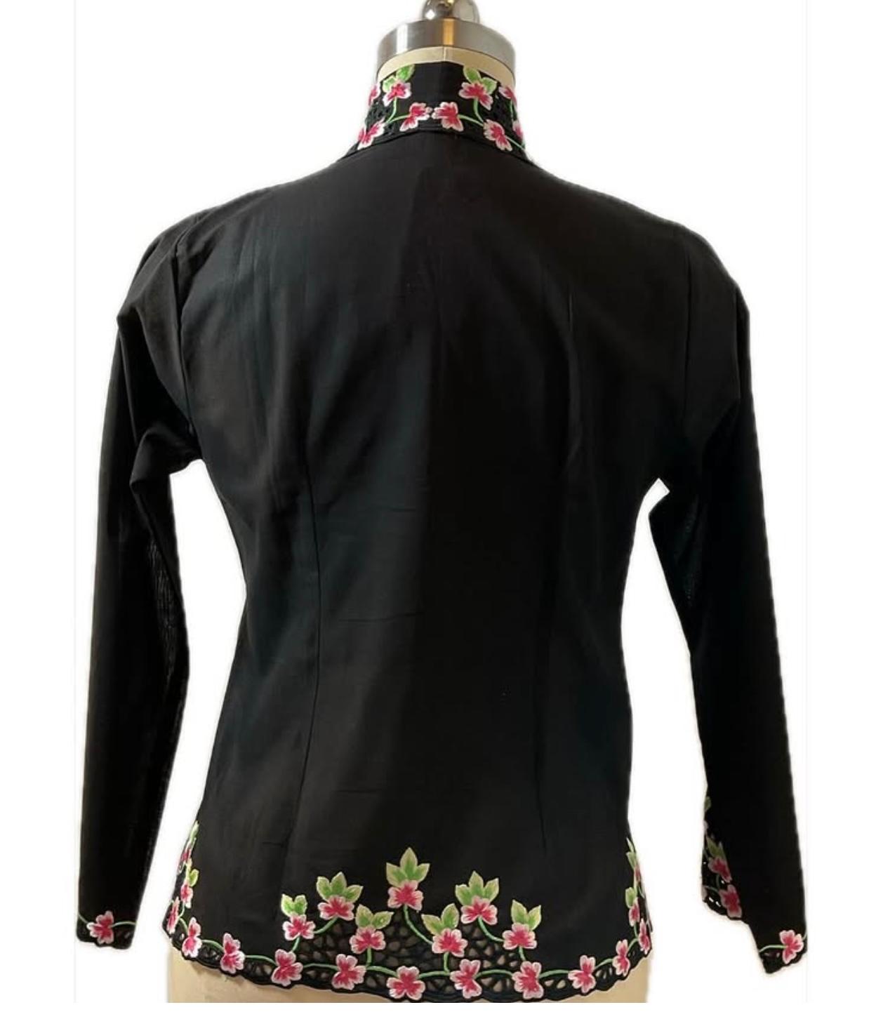 Premium Peranakan Top PPT-M-BLACK-B66005