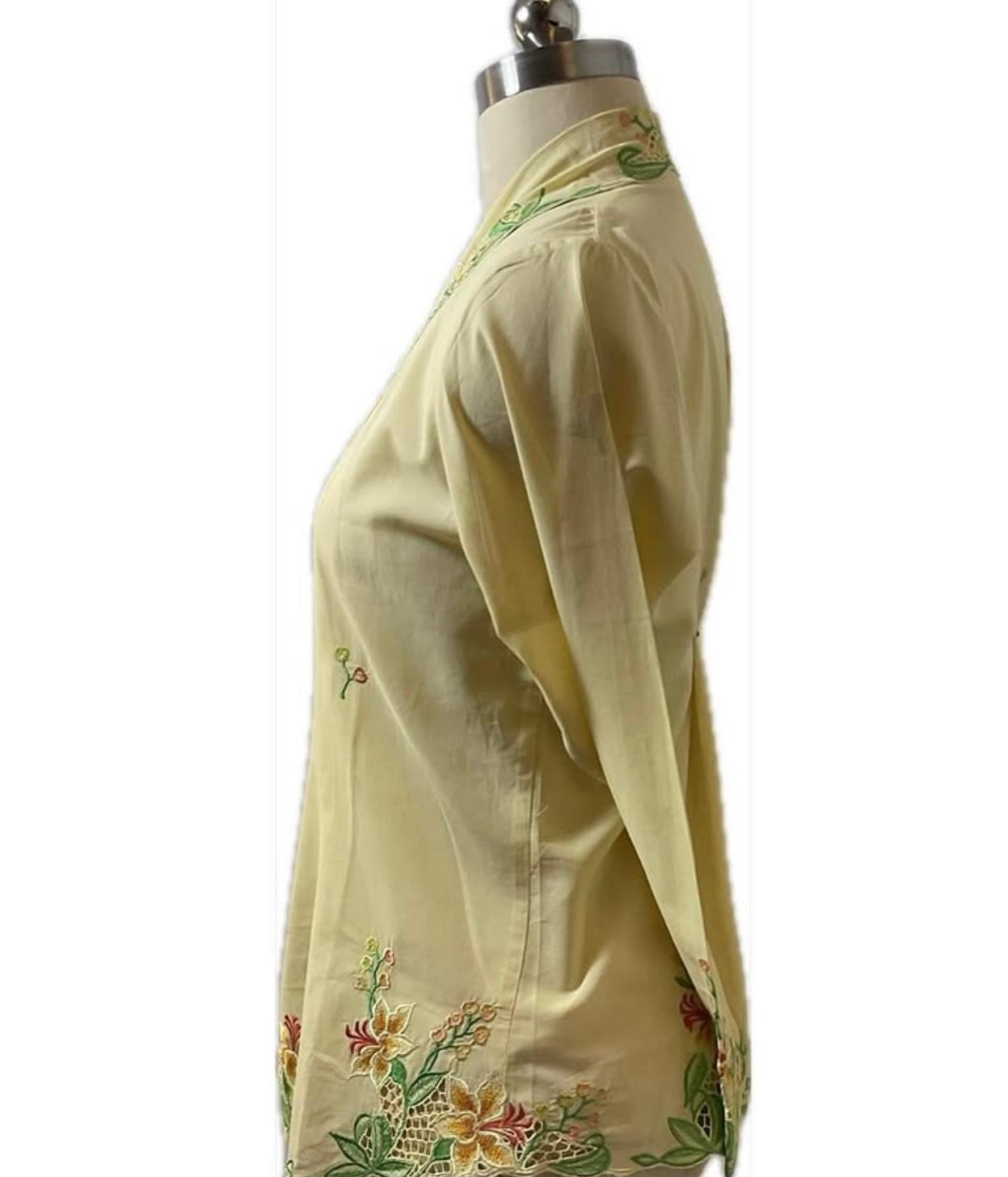 Premium Peranakan Top PPT-M-YELLOW-B66006