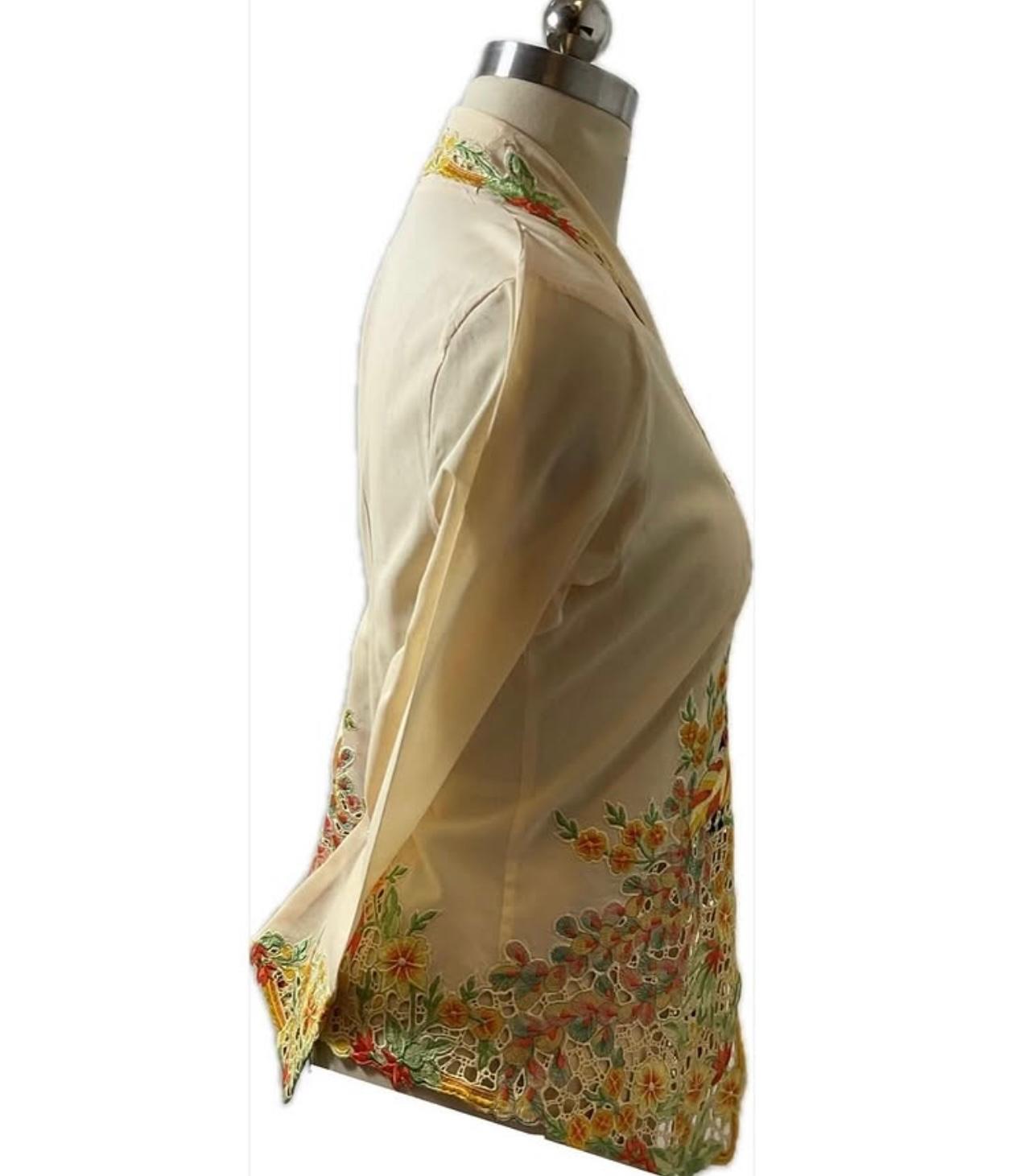 Premium Peranakan Top PPT-M-YELLOW-B66007