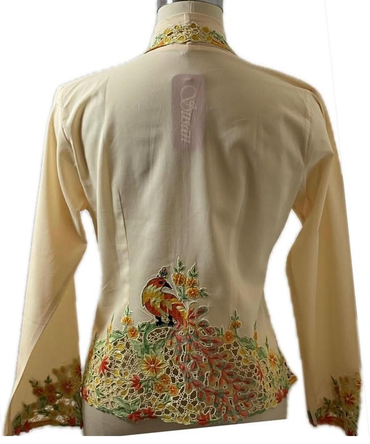 Premium Peranakan Top PPT-M-YELLOW-B66007