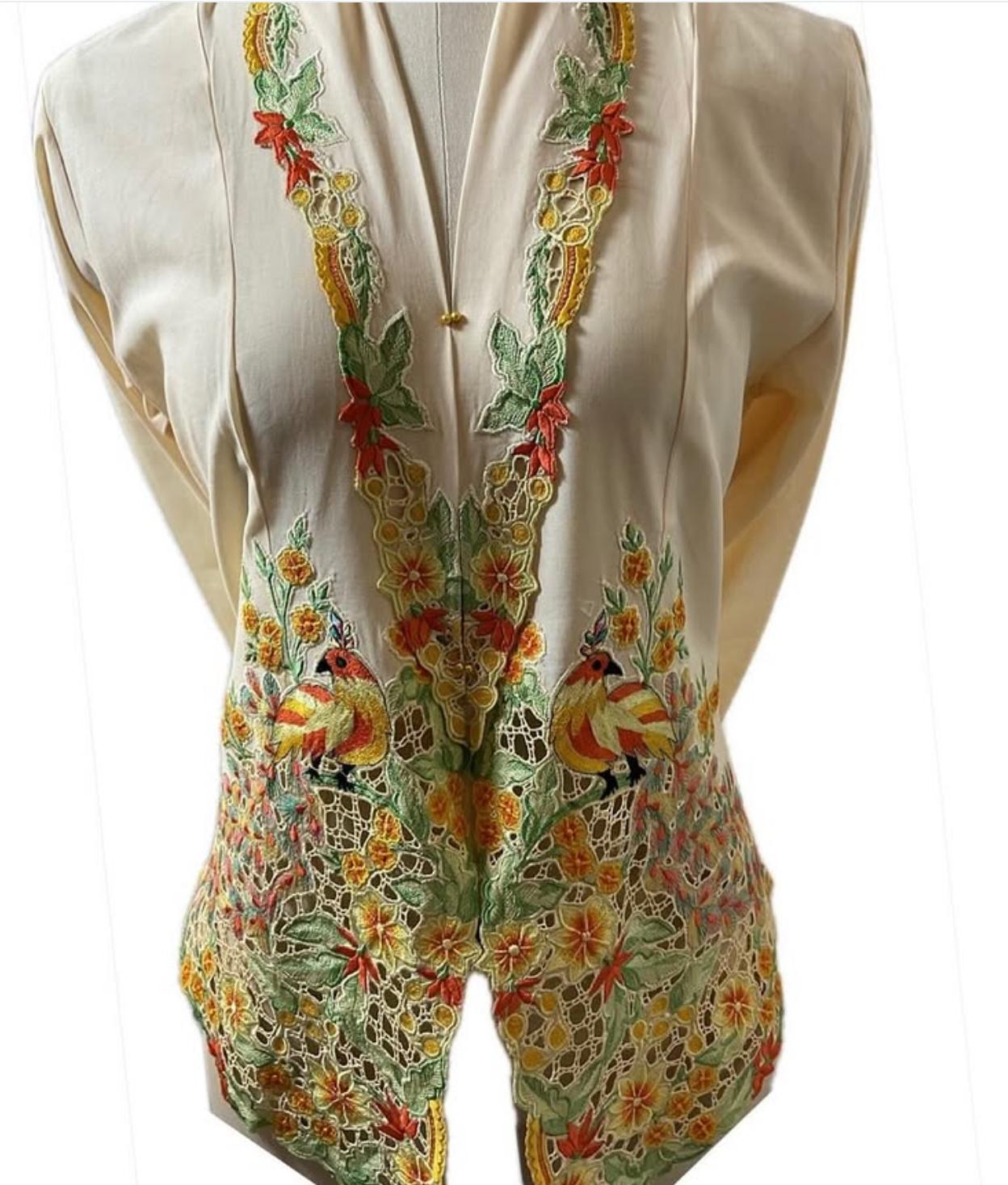 Premium Peranakan Top PPT-M-YELLOW-B66007