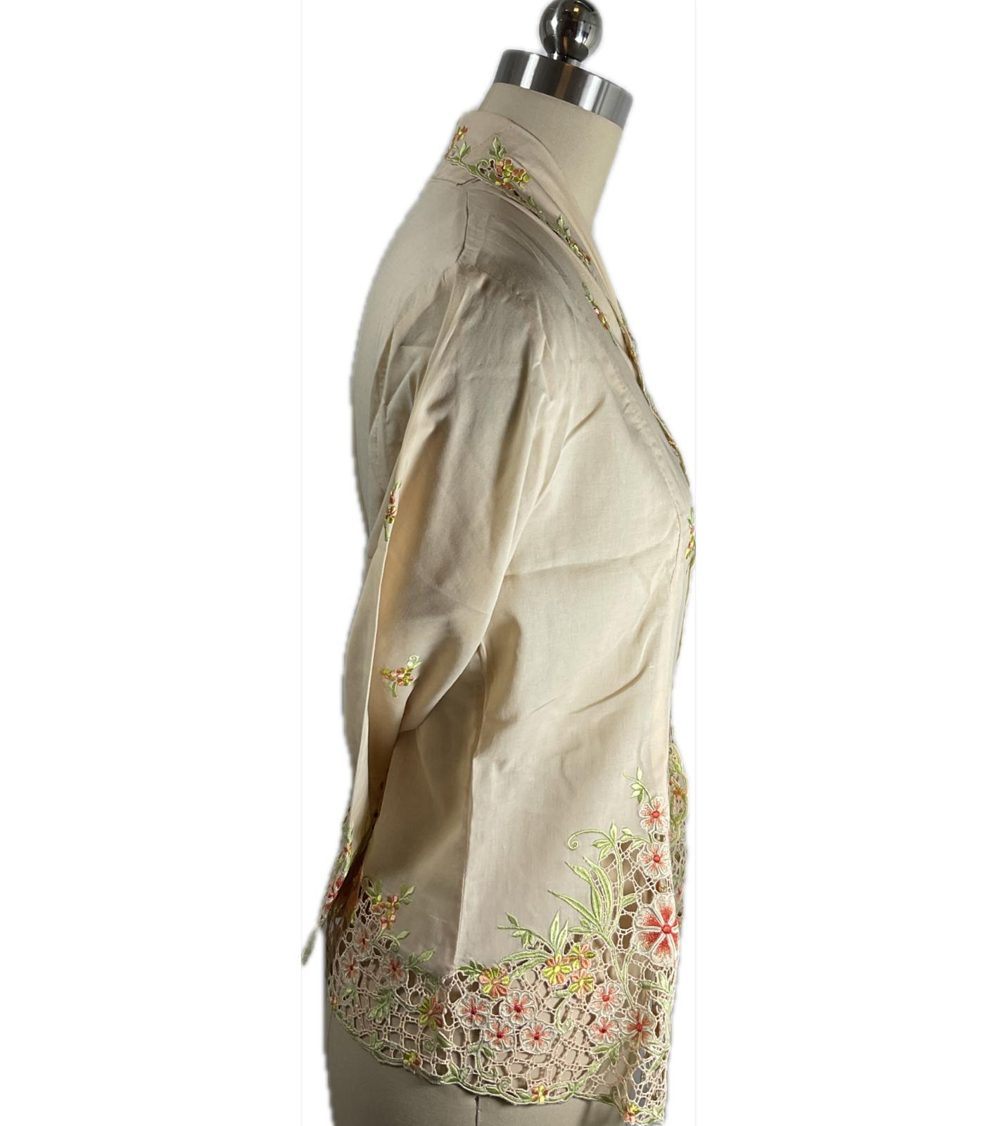 Premium Peranakan Top PPT-M-BEIGE-B66008