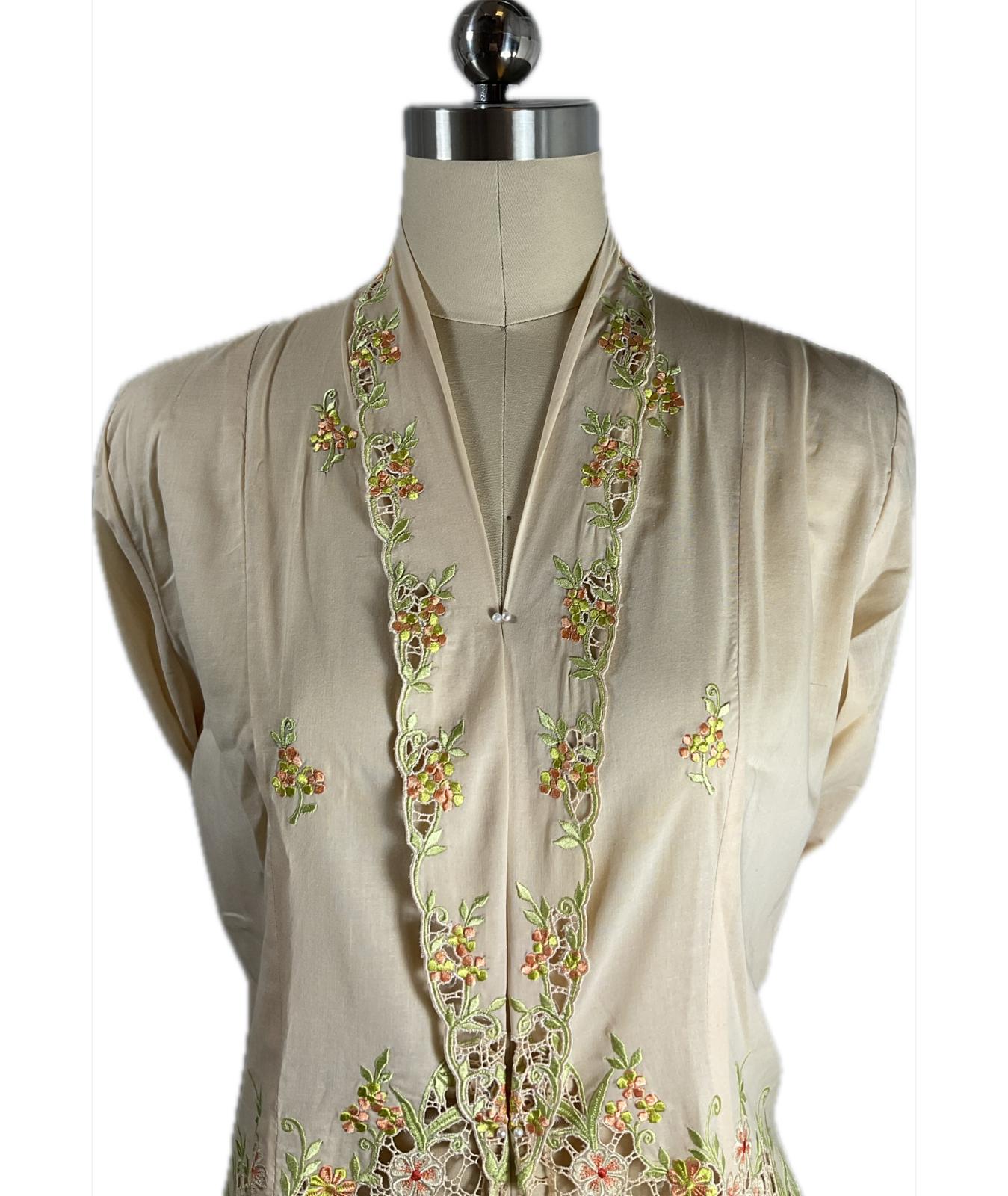 Premium Peranakan Top PPT-M-BEIGE-B66008