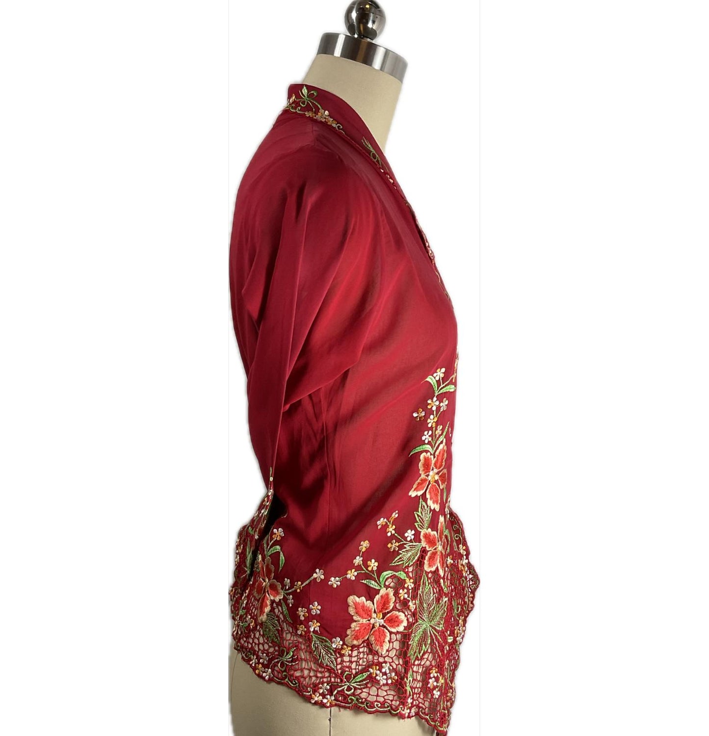 Premium Peranakan Top PPT-M-RED-B66011