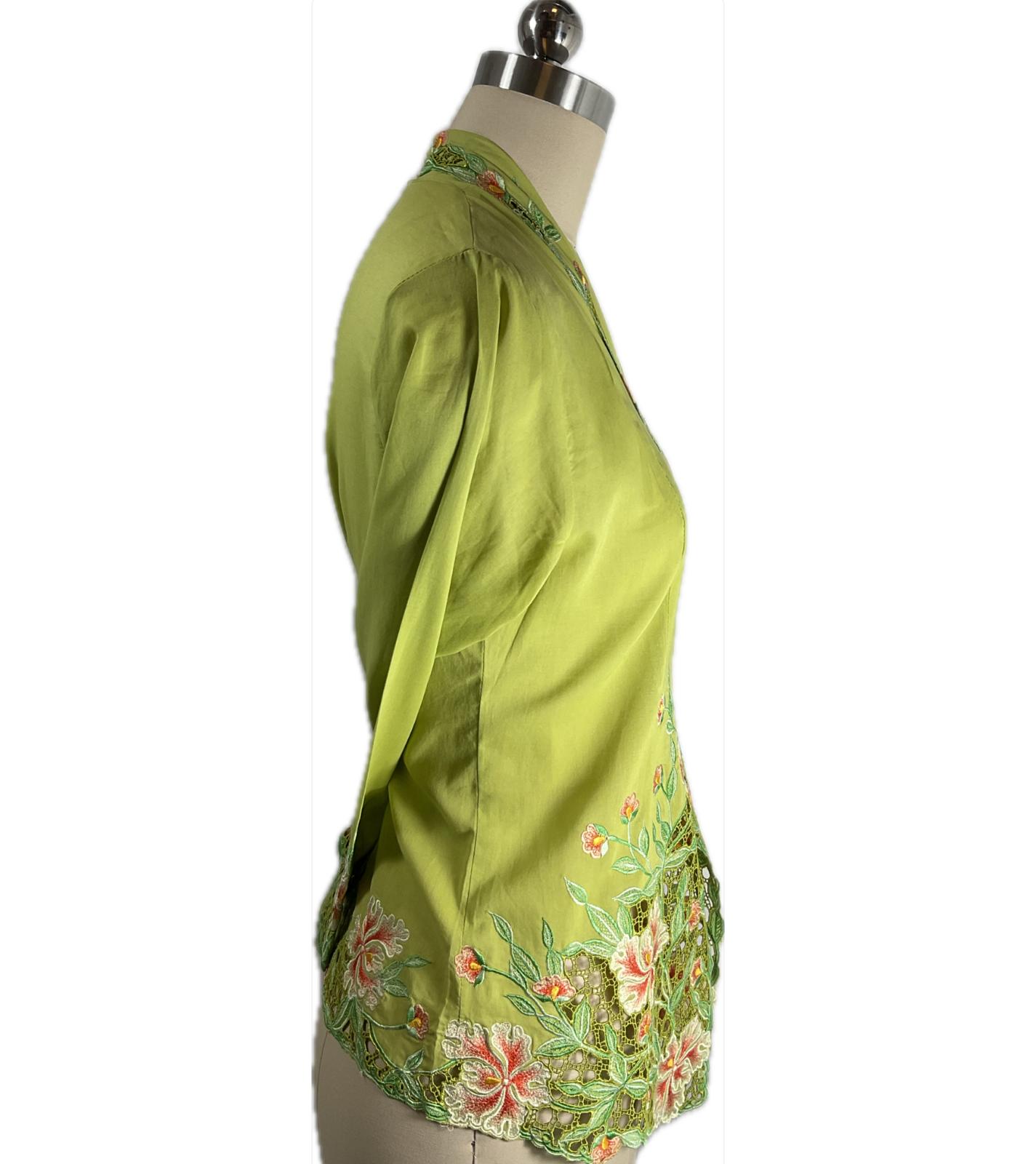 Premium Peranakan Top PPT-M-GREEN-B66012