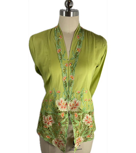 Premium Peranakan Top PPT-M-GREEN-B66012