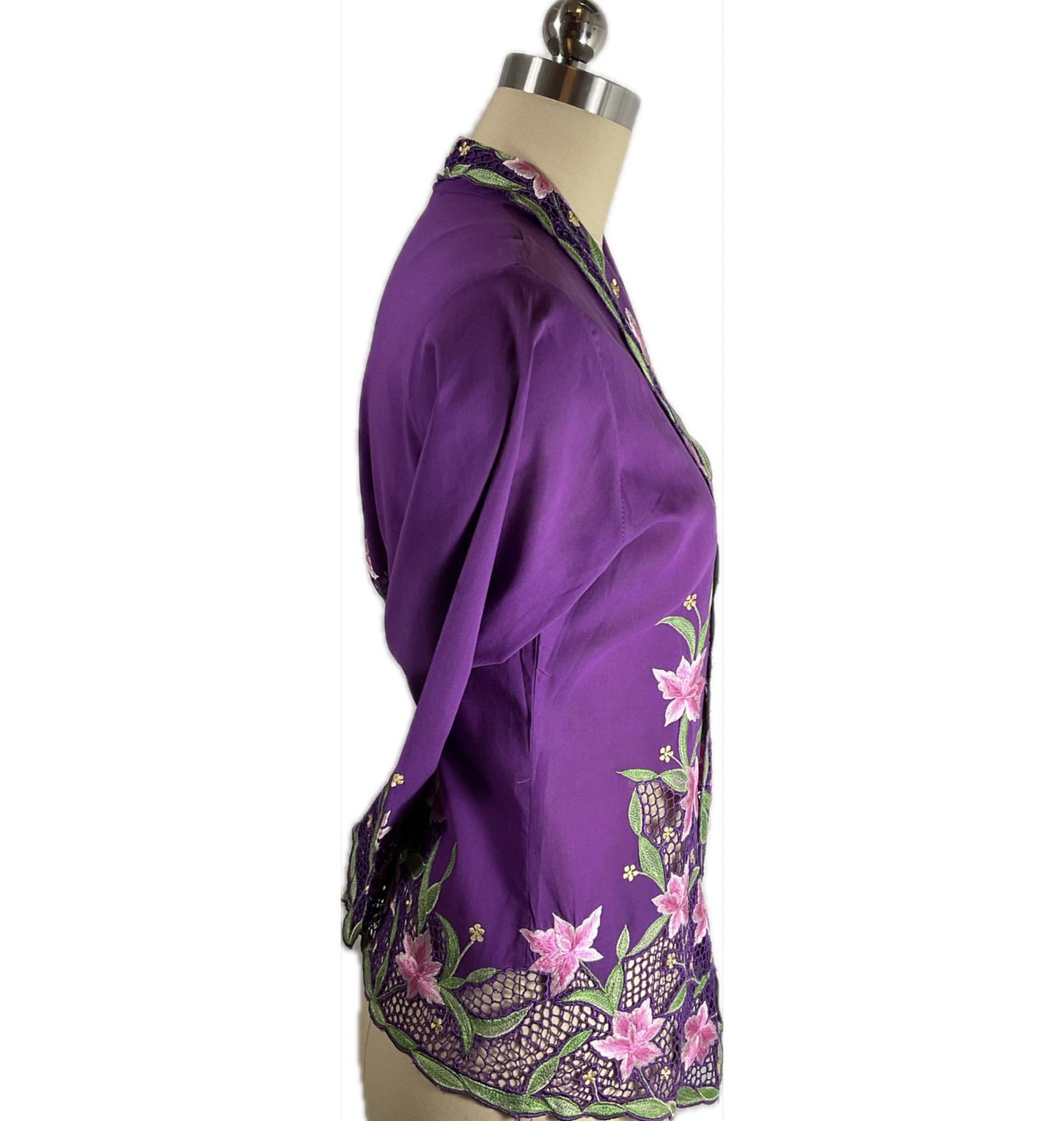 Premium Peranakan Top PPT-M-PURPLE-B66013