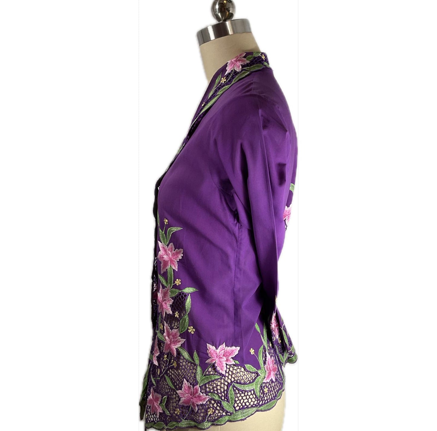 Premium Peranakan Top PPT-M-PURPLE-B66013