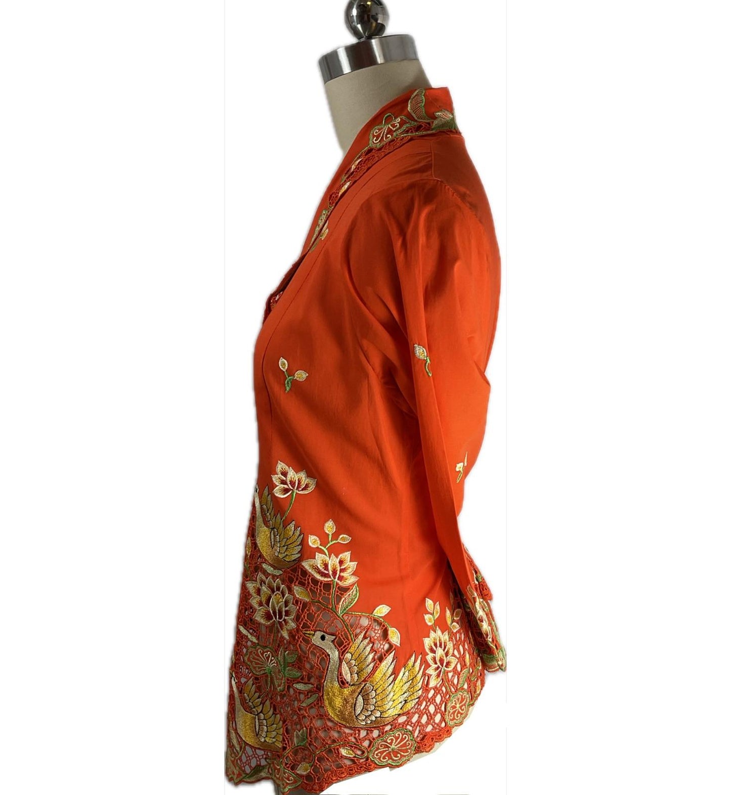 Premium Peranakan Top PPT-M-ORANGE-B66014