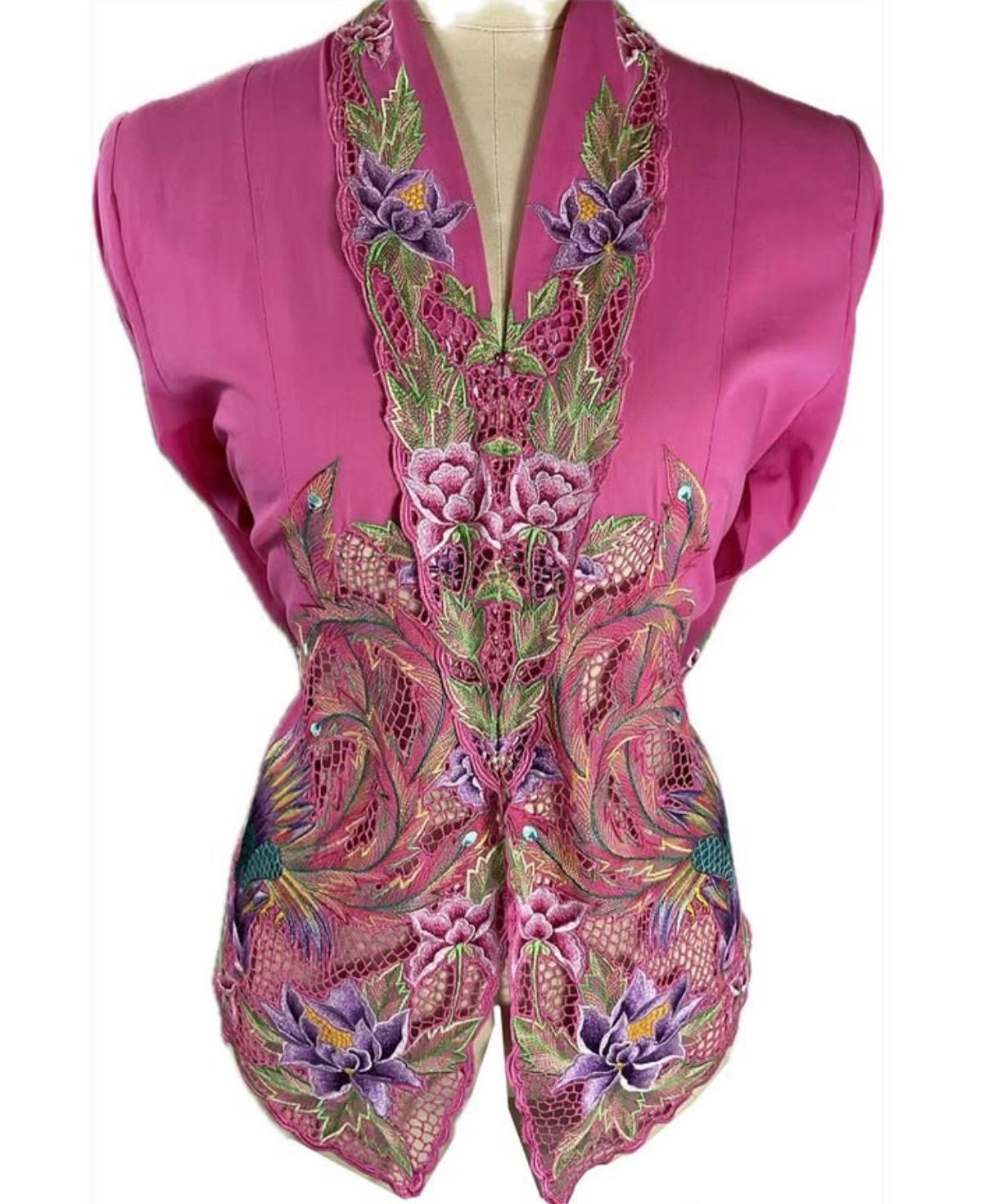 Premium Peranakan Top PPT-S-PINK-B6019