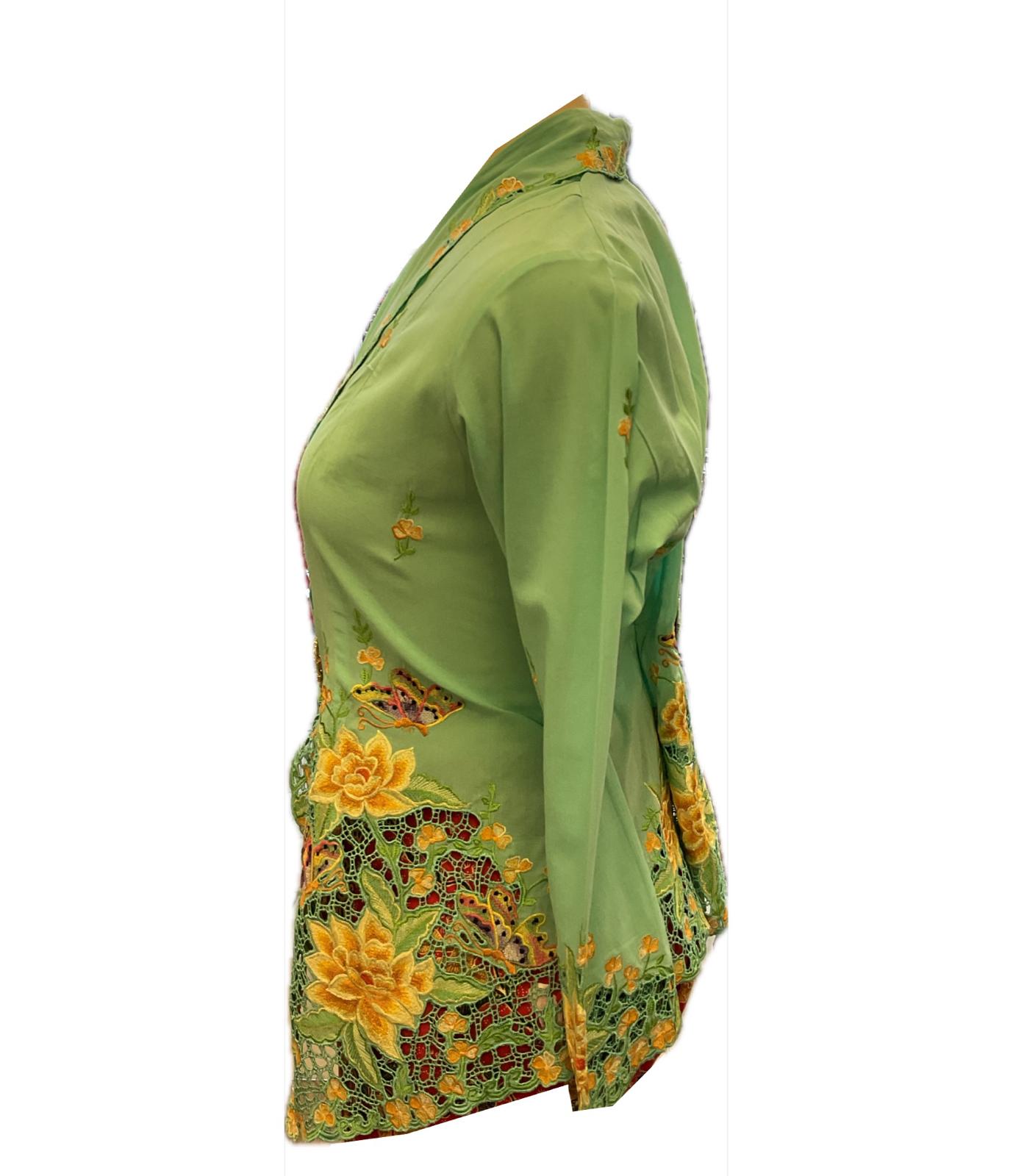 Premium Peranakan Top PPT-L-TURQUOISE-B666011