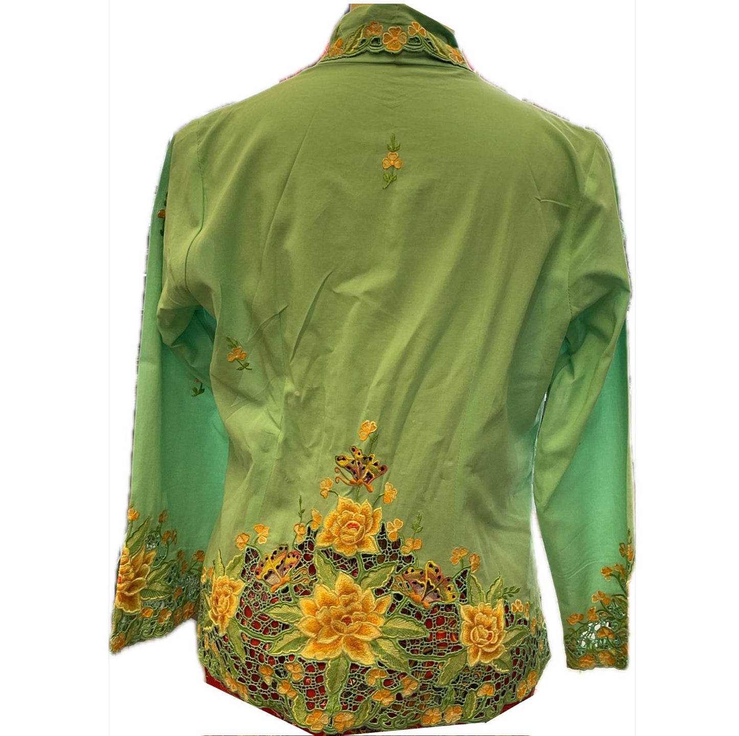 Premium Peranakan Top PPT-L-TURQUOISE-B666011