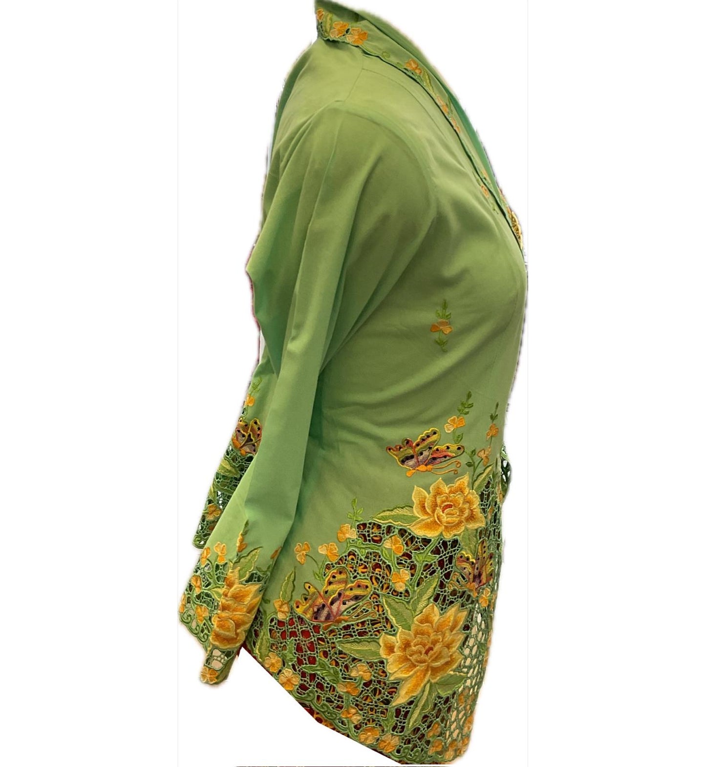 Premium Peranakan Top PPT-L-TURQUOISE-B666011