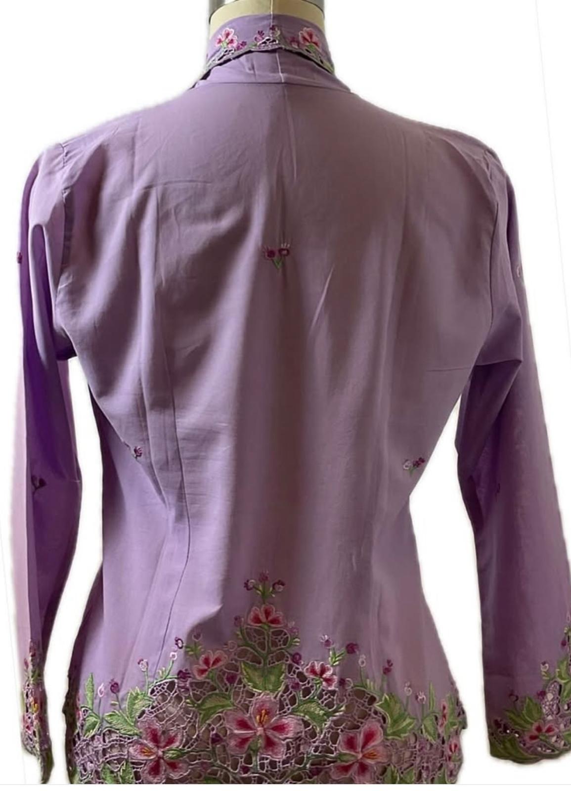 Premium Peranakan Top PPT-L-PURPLE-B666007