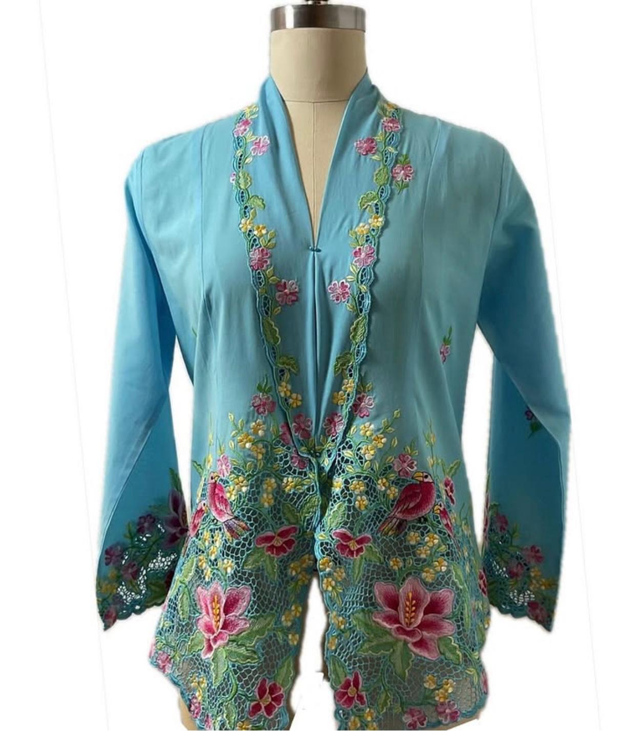 Premium Peranakan Top PPT-XL-BLUE-B6666003
