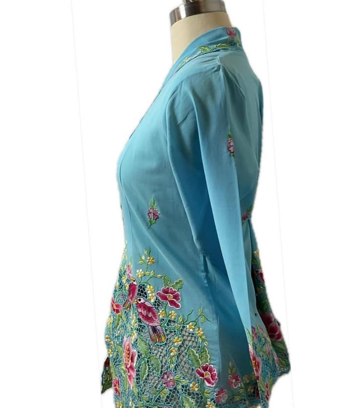 Premium Peranakan Top PPT-XL-BLUE-B6666003