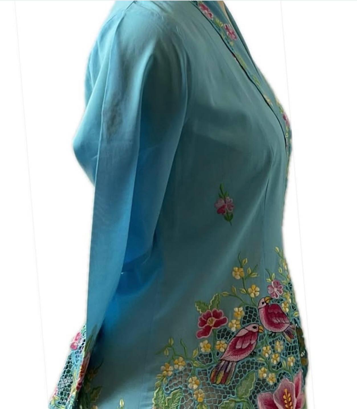 Premium Peranakan Top PPT-XL-BLUE-B6666003