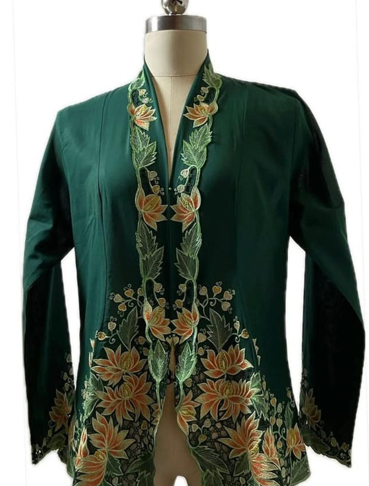 Premium Peranakan Top PPT-L-GREEN-B666008