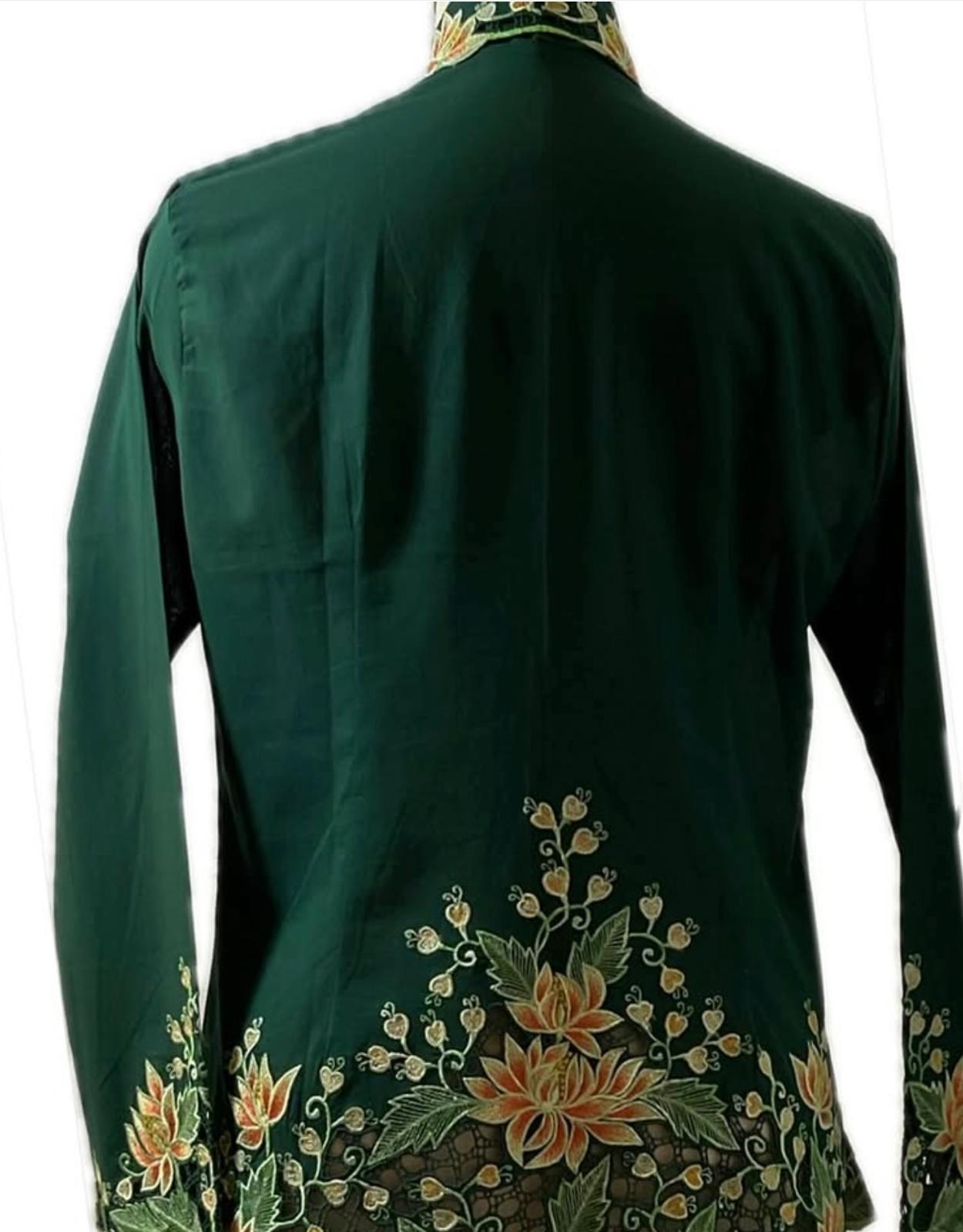 Premium Peranakan Top PPT-L-GREEN-B666008