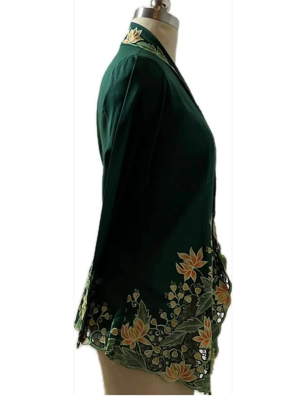 Premium Peranakan Top PPT-L-GREEN-B666008