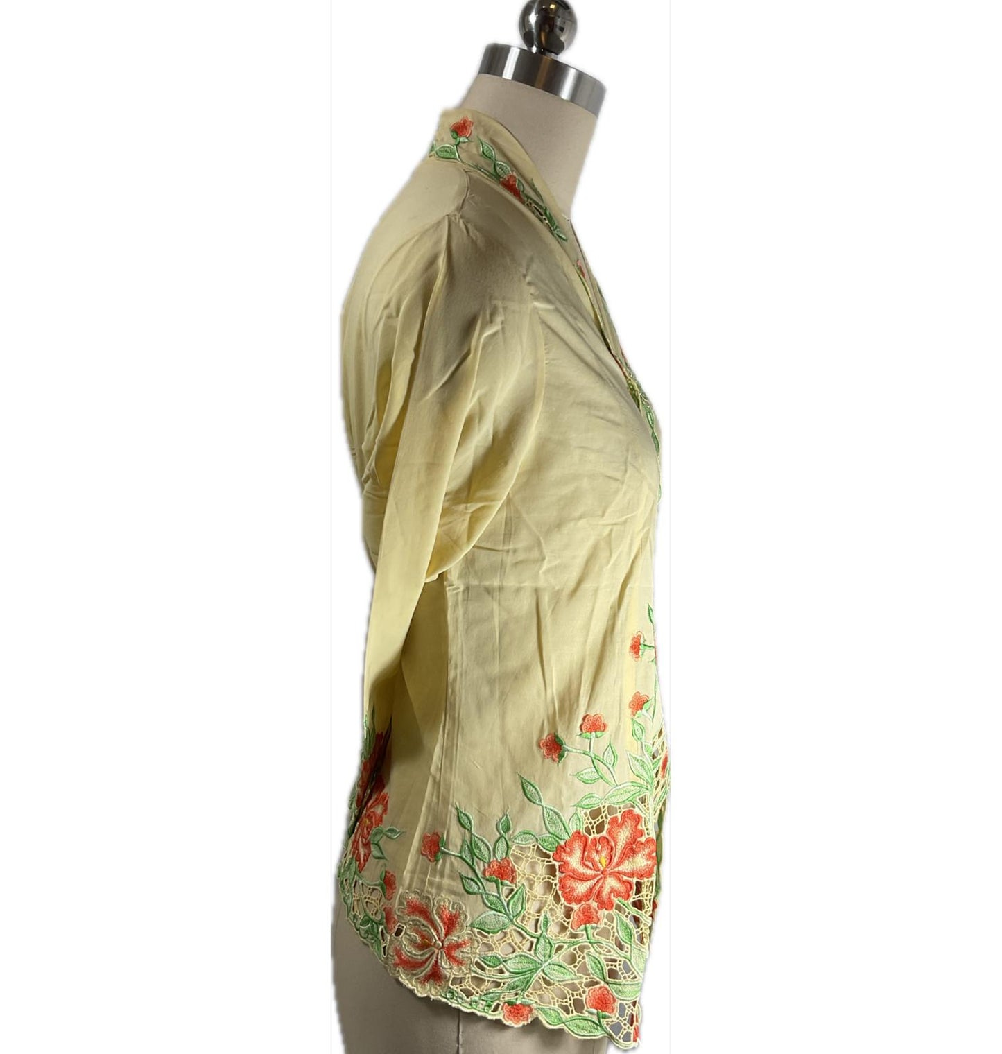 Premium Peranakan Top PPT-L-YELLOW-B666009