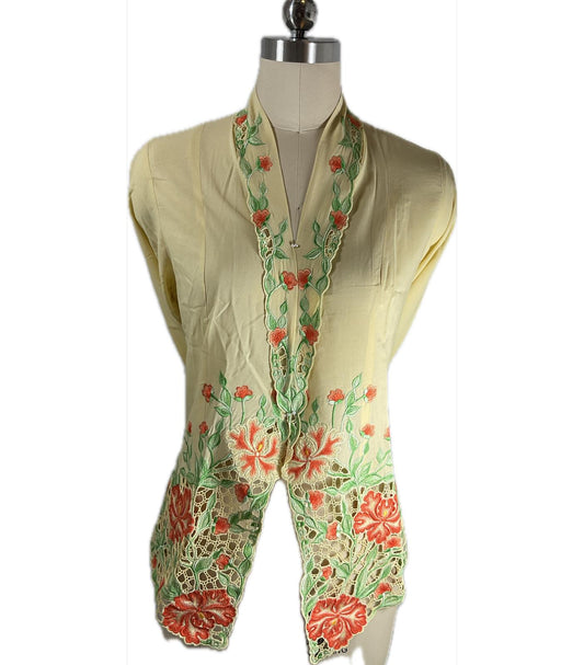 Premium Peranakan Top PPT-L-YELLOW-B666009
