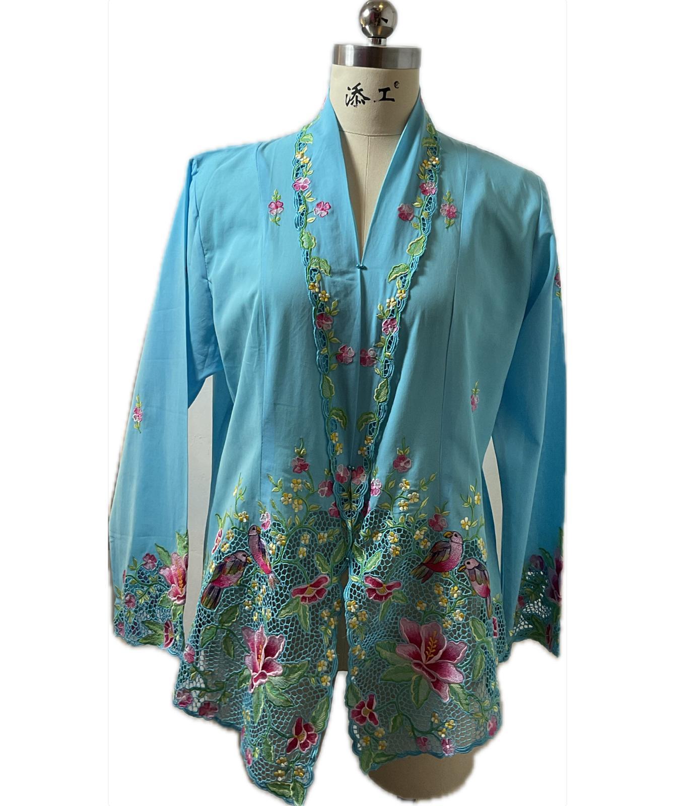 Premium Peranakan Top PPT-2XL-BLUE-B66666006