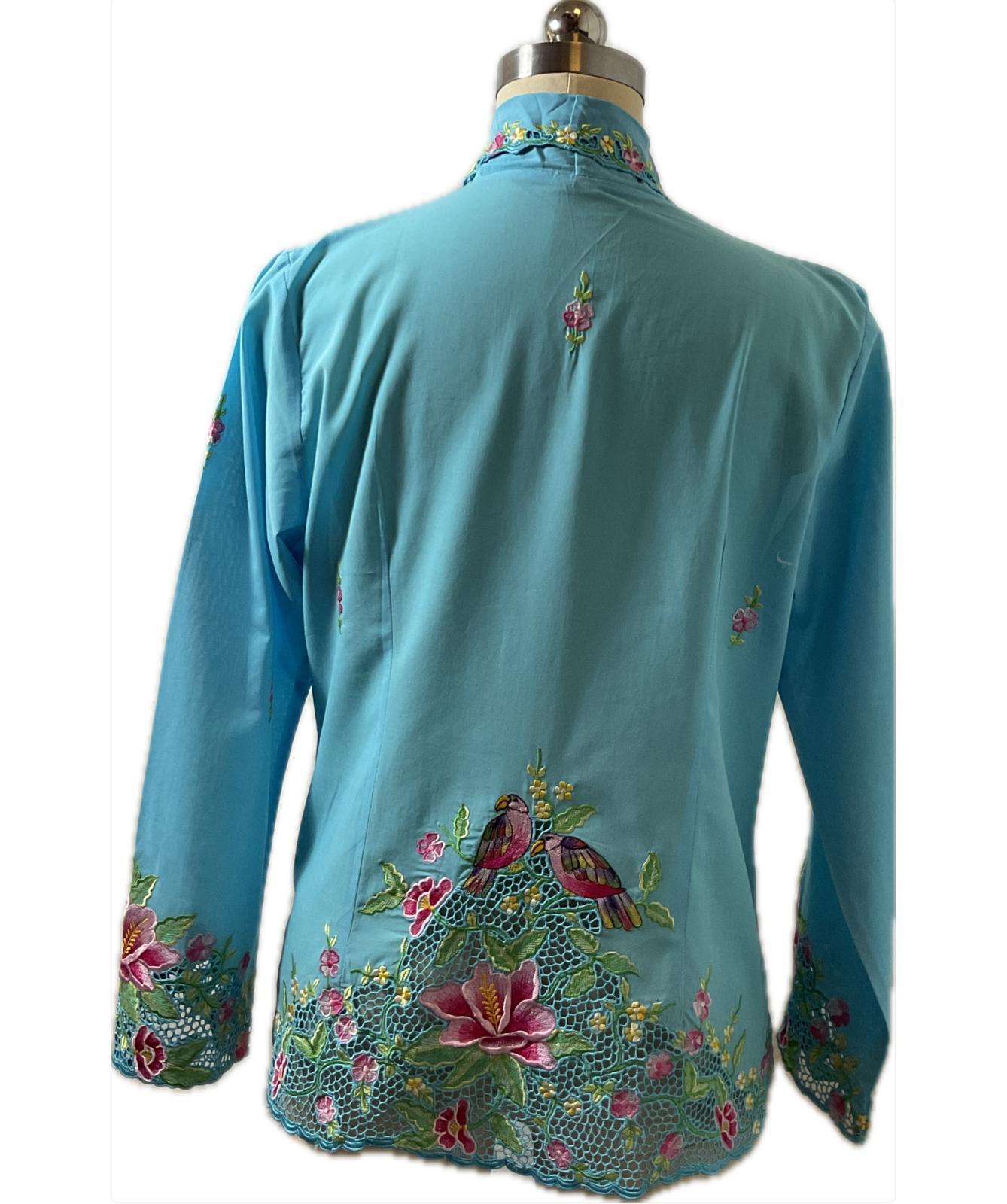 Premium Peranakan Top PPT-2XL-BLUE-B66666006