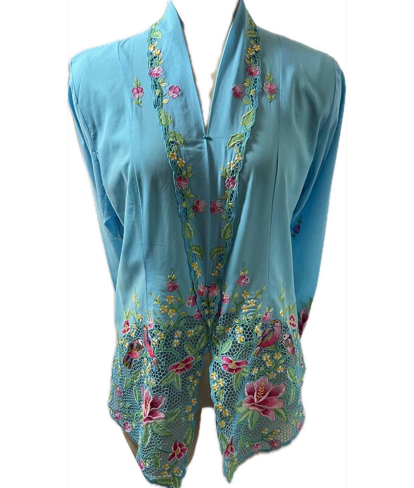 Premium Peranakan Top PPT-2XL-BLUE-B66666006