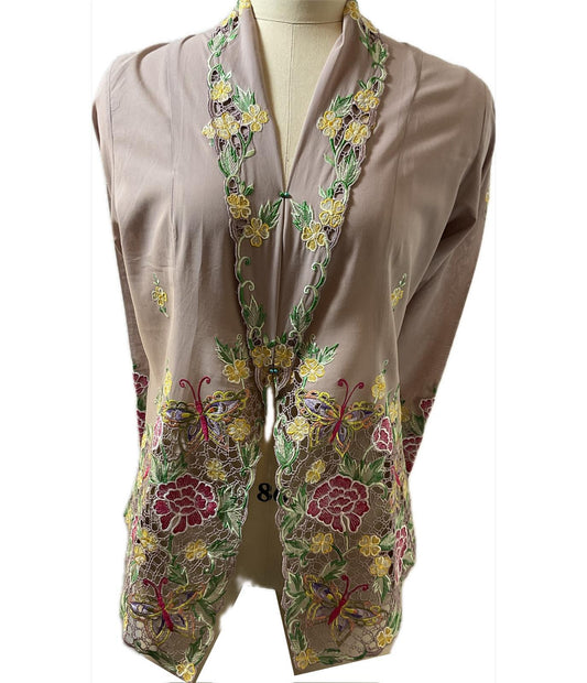Premium Peranakan Top PPT-XL-BROWN-B6666005
