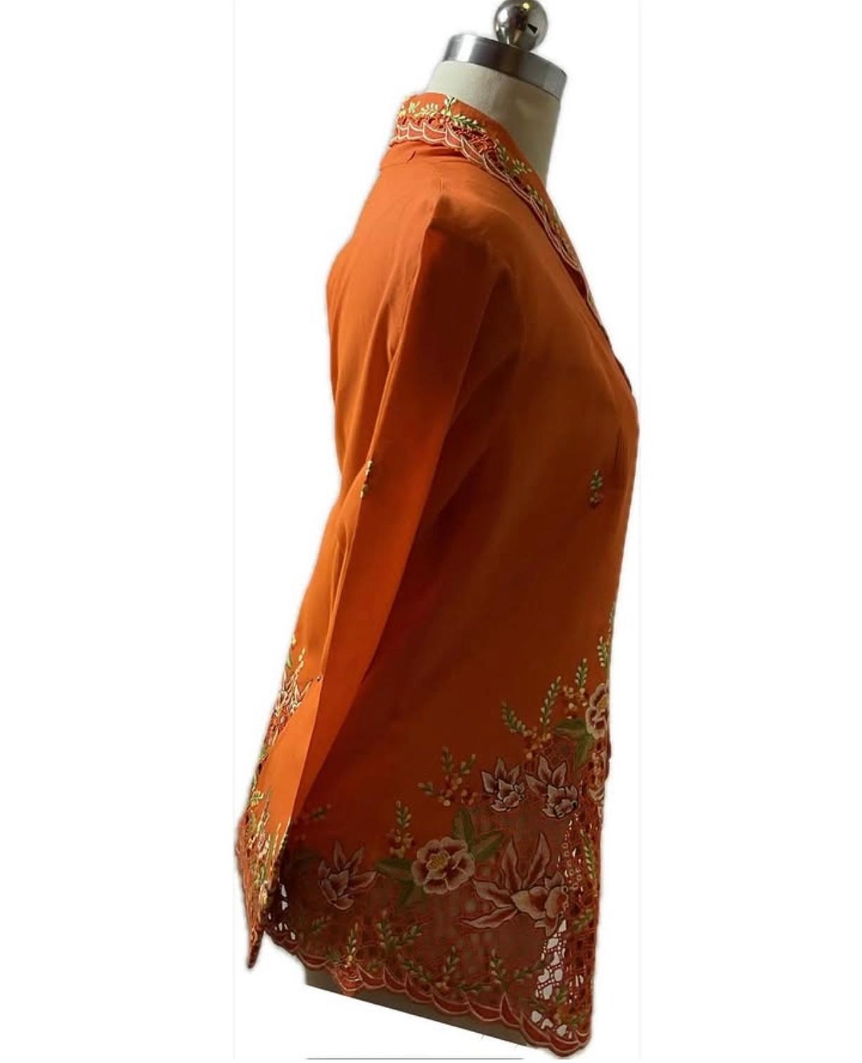 Premium Peranakan Top PPT-XL-ORANGE-B6666006