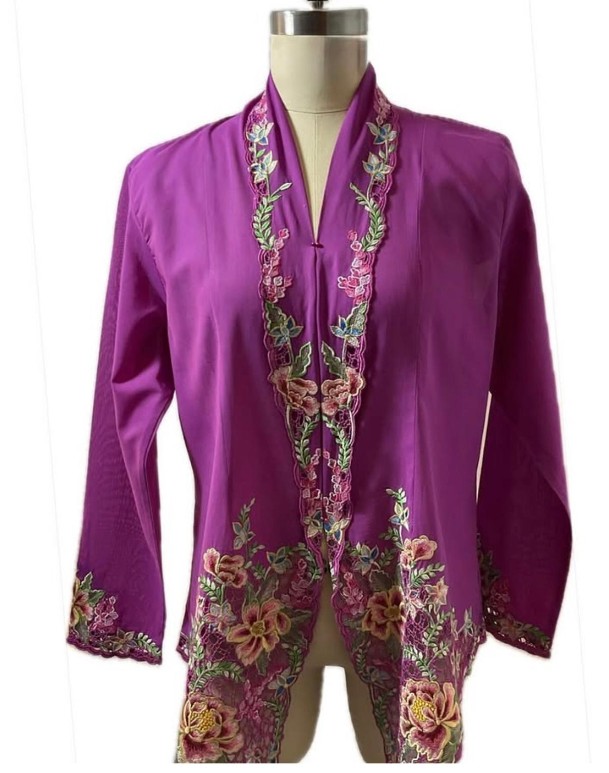 Premium Peranakan Top PPT-XL-PURPLE-B6666004