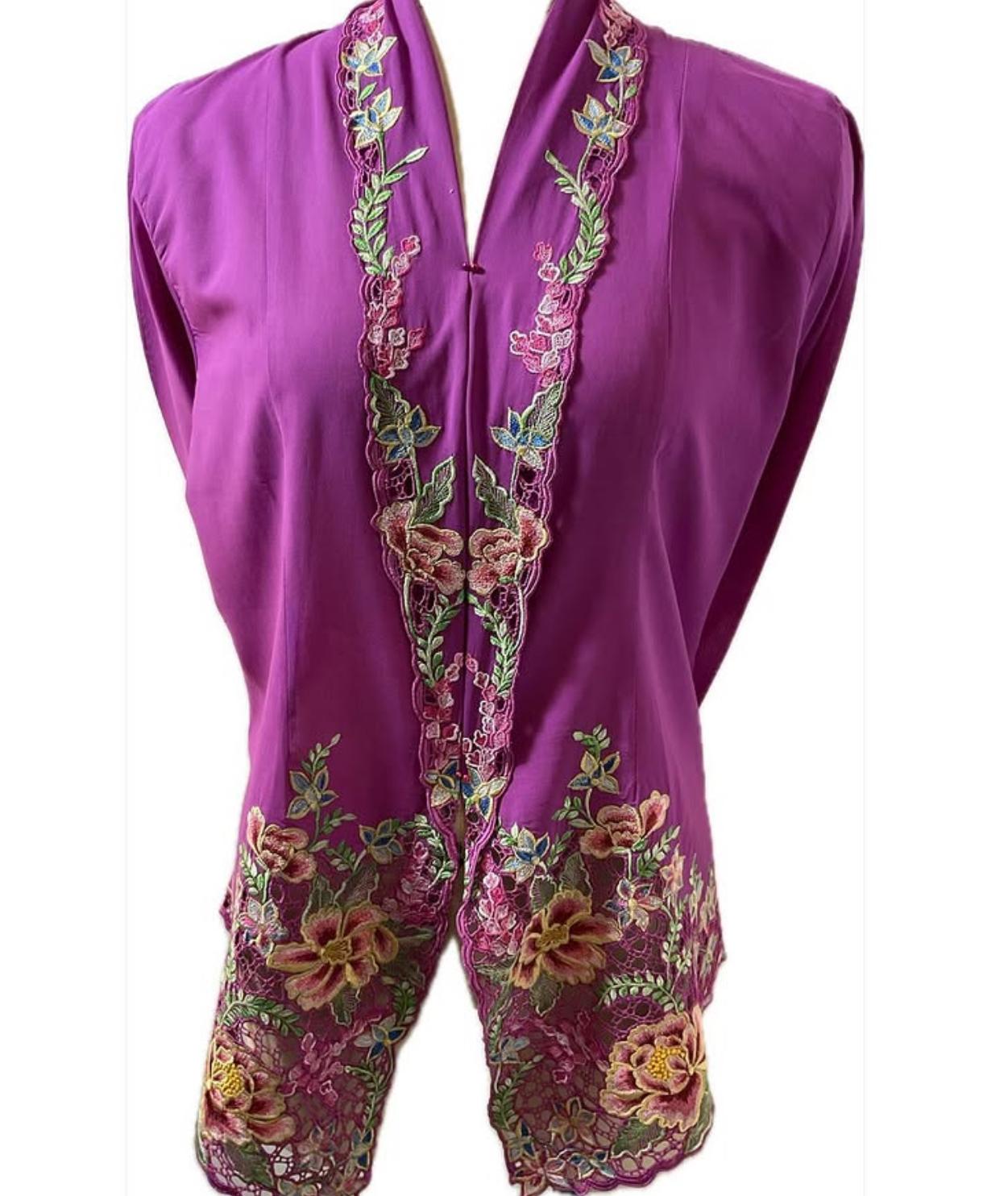 Premium Peranakan Top PPT-XL-PURPLE-B6666004