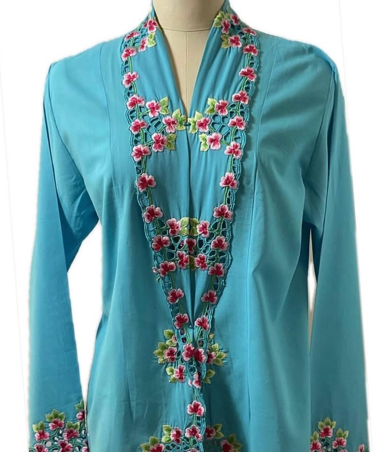 Premium Peranakan Top PPT-2XL-BLUE-B66666022