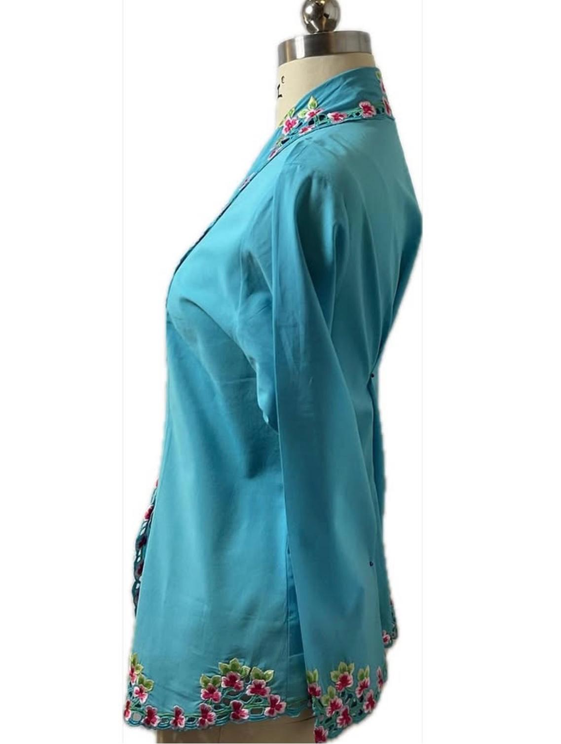 Premium Peranakan Top PPT-2XL-BLUE-B66666022