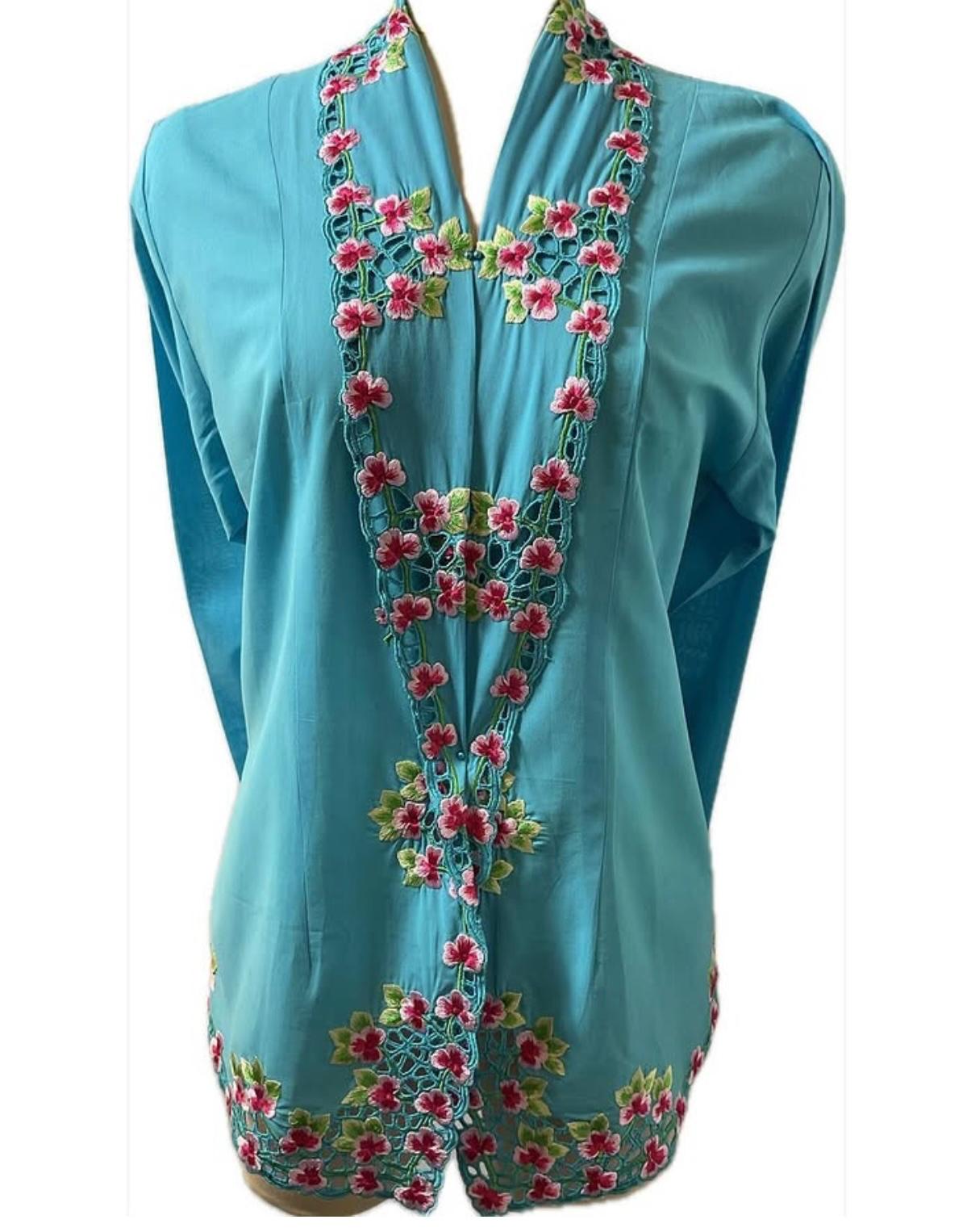 Premium Peranakan Top PPT-2XL-BLUE-B66666022