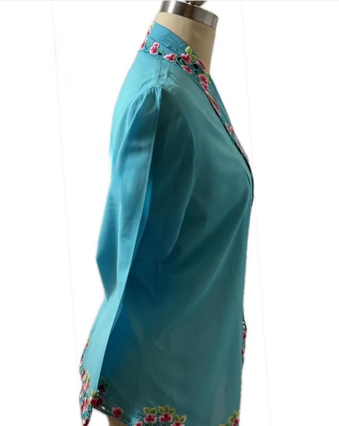 Premium Peranakan Top PPT-2XL-BLUE-B66666022