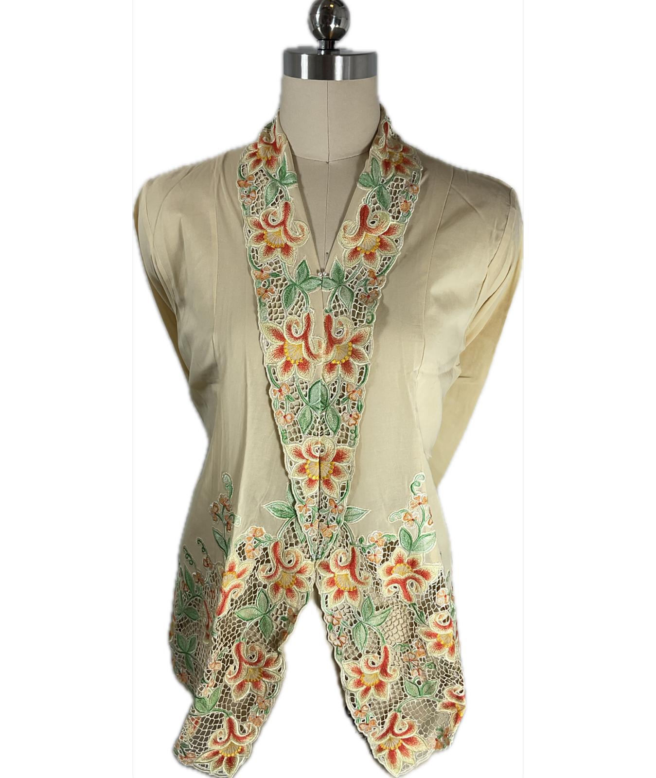 Premium Peranakan Top PPT-XL-YELLOW-B6666017