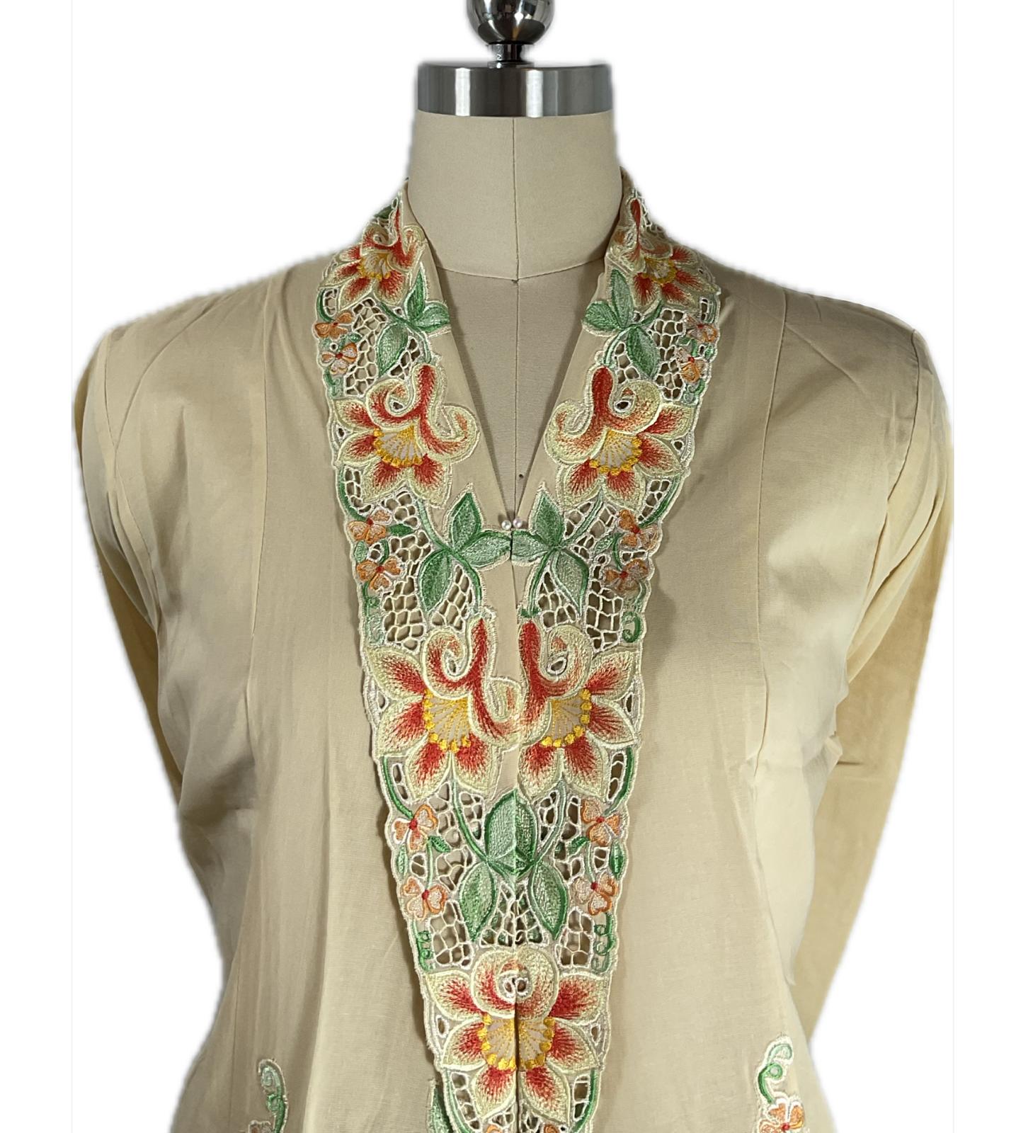 Premium Peranakan Top PPT-XL-YELLOW-B6666017