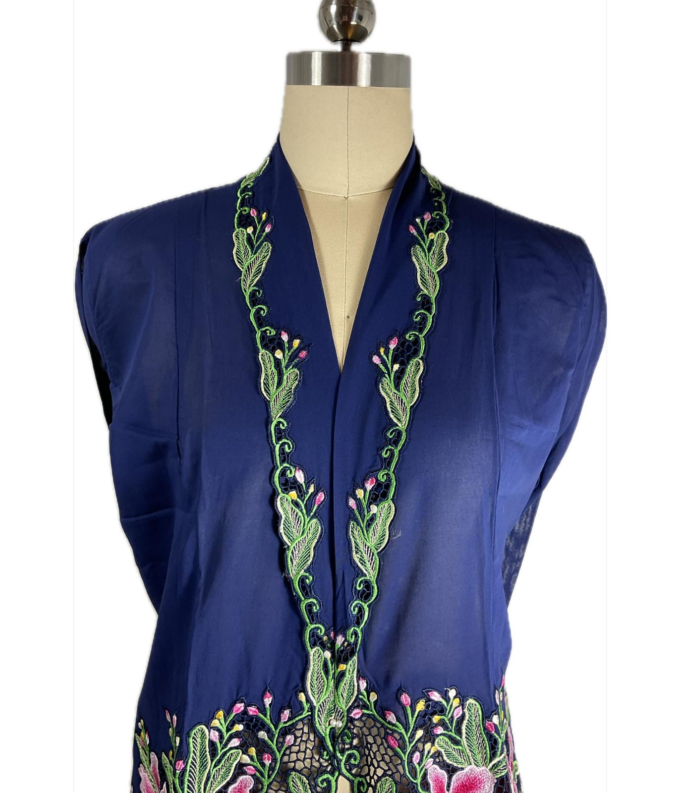 Premium Peranakan Top PPT-XL-BLUE-B6666012