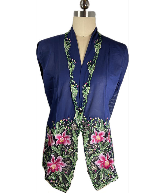 Premium Peranakan Top PPT-XL-BLUE-B6666012
