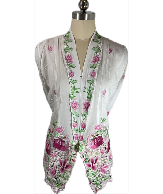 Premium Peranakan Top PPT-XL-WHITE-B6666014