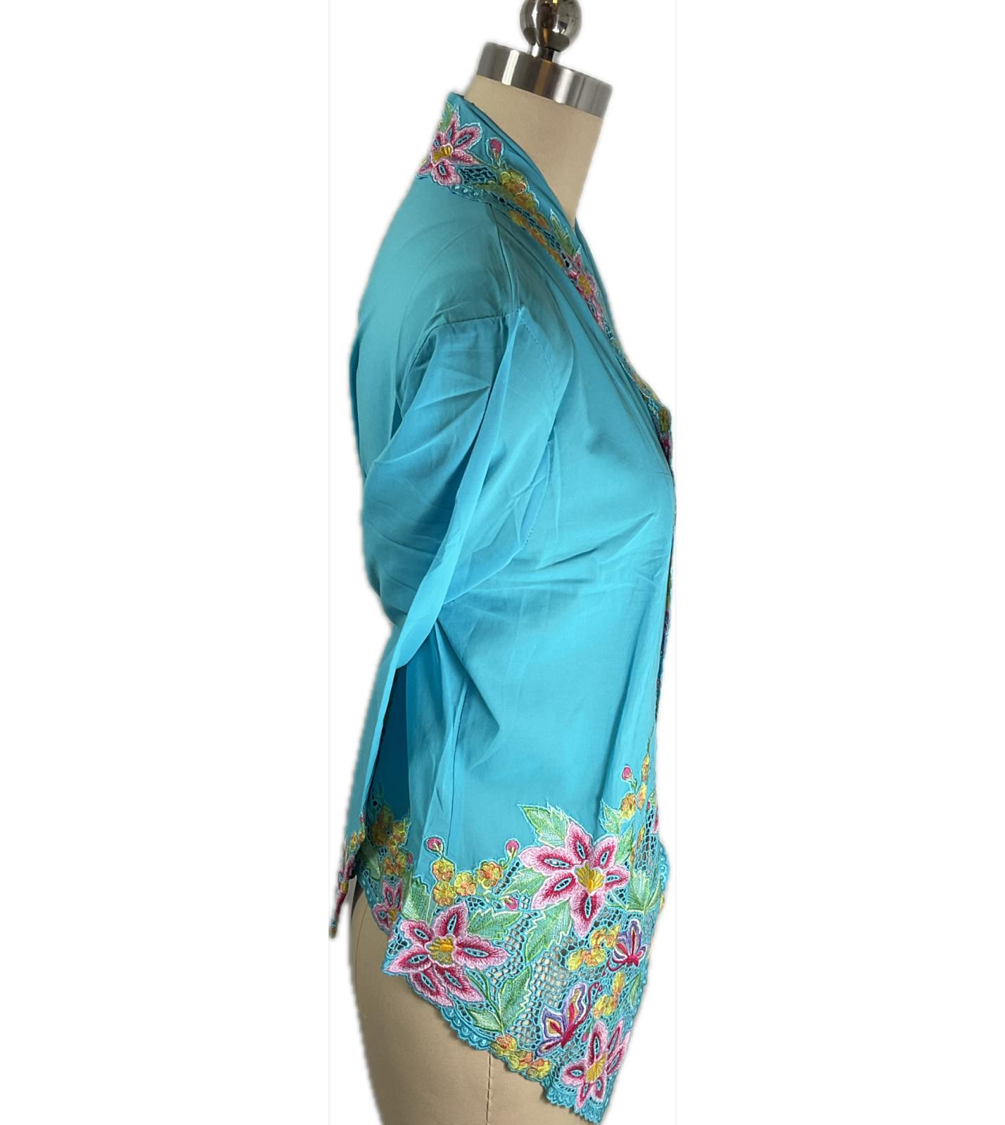 Premium Peranakan Top PPT-XL-BLUE-B6666019